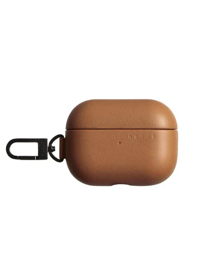 Mujjo AirPods Pro Case (1st & 2nd Generation) Compatible with Wireless Charging, Soft UK Premium Leather Cover with Keychain Hook