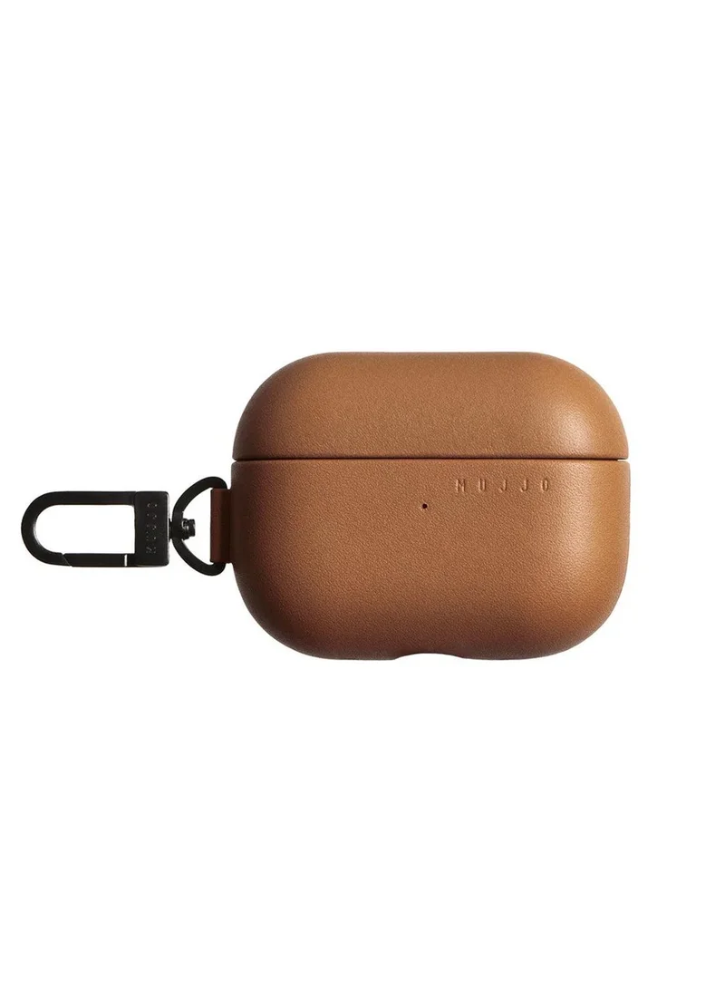 Mujjo AirPods Pro Case (1st & 2nd Generation) Compatible with Wireless Charging, Soft UK Premium Leather Cover with Keychain Hook