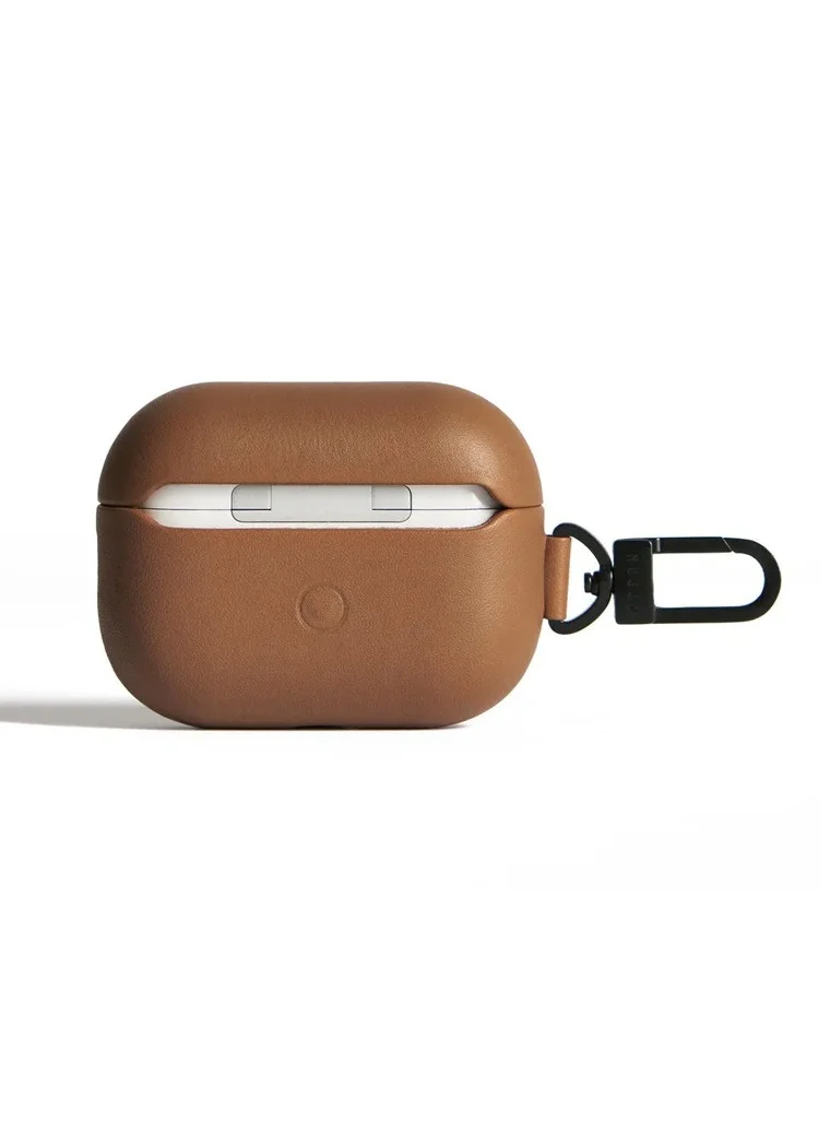 Mujjo AirPods Pro Case (1st & 2nd Generation) Compatible with Wireless Charging, Soft UK Premium Leather Cover with Keychain Hook