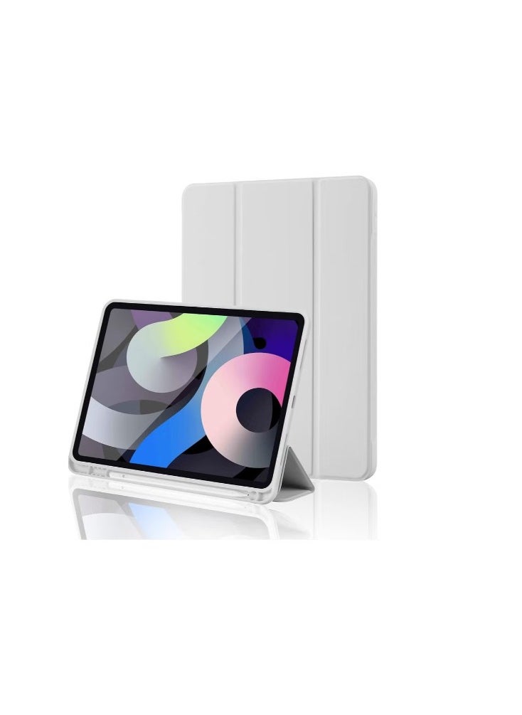 Case for iPad 10th Generation 10.9 Inch, 2022 iPad 10 Case with Pencil Holder - Protective Trifold Stand Smart Cover [Support Touch ID & Auto Wake/Sleep] comaptiple with (A3354/A3355/A3356 /A2696/A2757/A2777)  , Grey