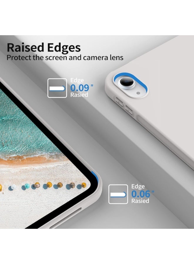 حافظة لجهاز iPad الجيل العاشر 10.9 بوصة، 2022 وiPad الجيل الحادي عشر 2025 مع حامل قلم رصاص - غطاء ذكي ثلاثي الطي واقٍ [يدعم Touch ID وخاصية الإيقاظ/السكون التلقائي] متوافق مع (A3354/A3355/A3356/A2696/A2757/A2777) ، رمادي - Image 4