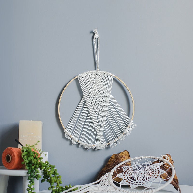 5pcs Circle Frames Wreath Macrame DIY Wall Hanging Crafts - Image 5