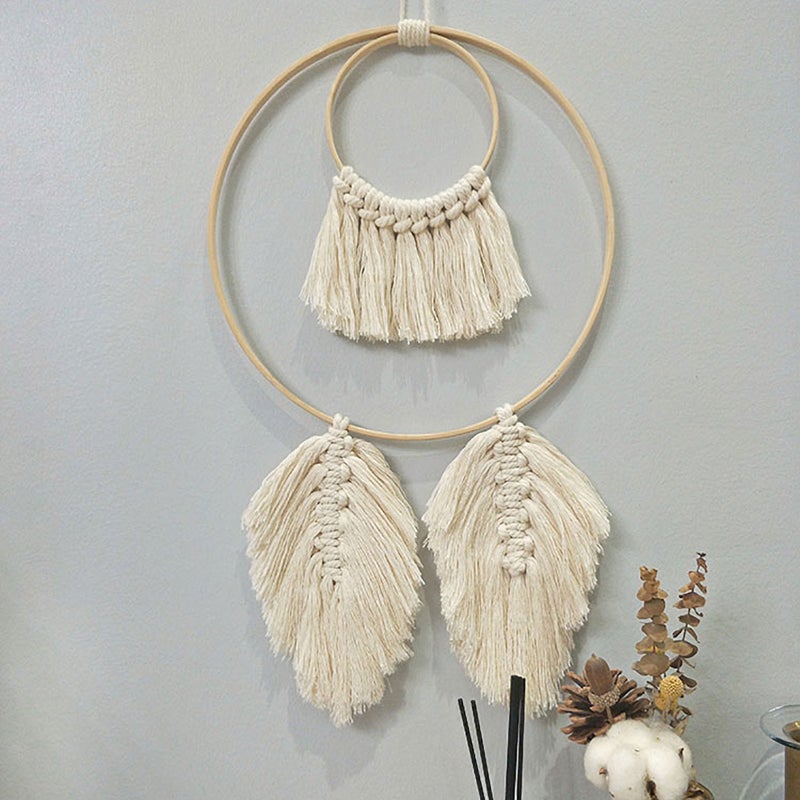 5pcs Circle Frames Wreath Macrame DIY Wall Hanging Crafts - Image 2