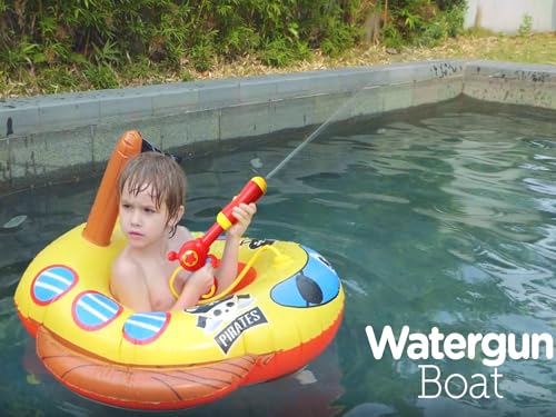 Big Summer Pool Floats Kids with Water Gun, Pirate Ship Float for Toddler, Blow Up Swimming Pool Toys, Summer Fun Pool Inflatables Floaties for Boys Girls and Child, Outdoor Water Toys for Kids Ages 3-5 4-8 - Image 4