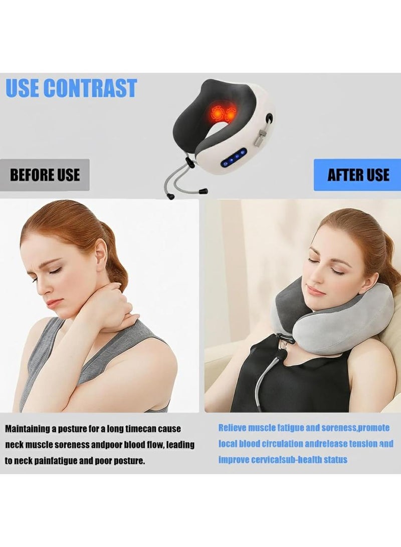 BABONA Neck & Shoulder Massager with Heat, Cordless Rechargeable Shiatsu Massager, 3D Deep Tissue Kneading Massage Pillow for Neck Back Shoulder Pain Relief, Portable Electric Massager for Home Office Car Travel - Image 3