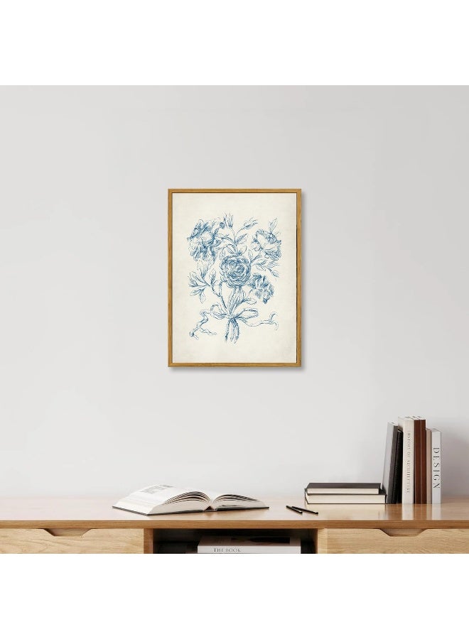 KBKBART Vintage Wall Art - Blue Rose - Image 5