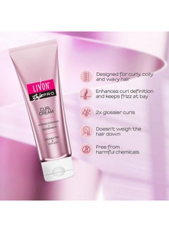 Livon Style Pro Curl Cream For Curly, Coily & Wavy Hair | | Curl Defining Cream For Intense Hydration & Nourishment | Leave In Cream With Shea Butter & Avocado | 100Ml  - Image 2