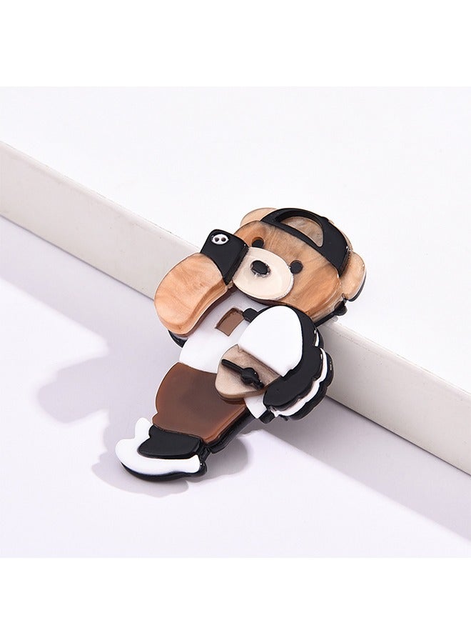 Beyond Teddy Bear Acrylic Brooch Pins, Cartoon Brooch Pin for Backpacks Bags Jackets Hoodies Hats (Colorful) - Image 4
