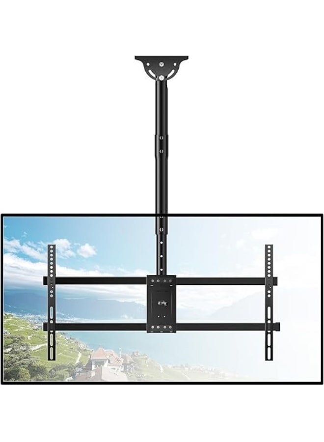 حامل تلفزيون WALI للسقف يتحمل حتى 220 رطلاً (100 كجم) | يناسب شاشات 37 إلى 90 بوصة | قابل للتعديل لشاشات 4K, OLED, LED | قوي جداً وموثوق - Image 1