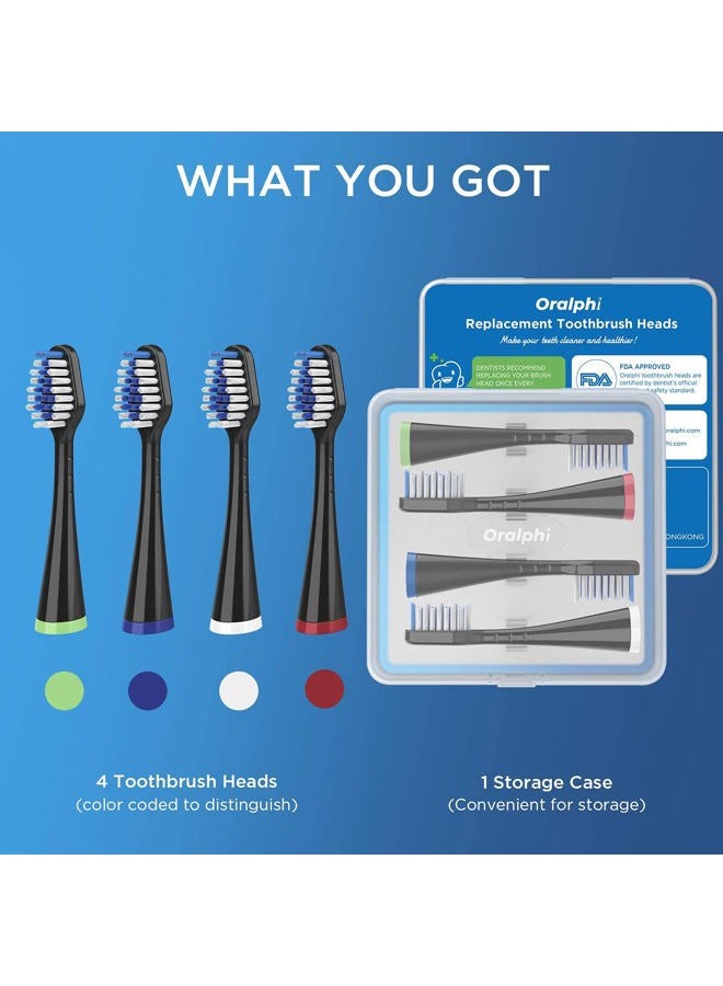Oralphi Brush Heads for Waterpik Complete Care 5.0/9.0 (4-Pack, Black) - Image 4