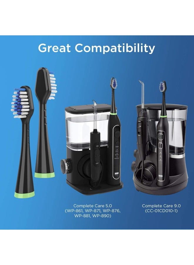 Oralphi Brush Heads for Waterpik Complete Care 5.0/9.0 (4-Pack, Black) - Image 3