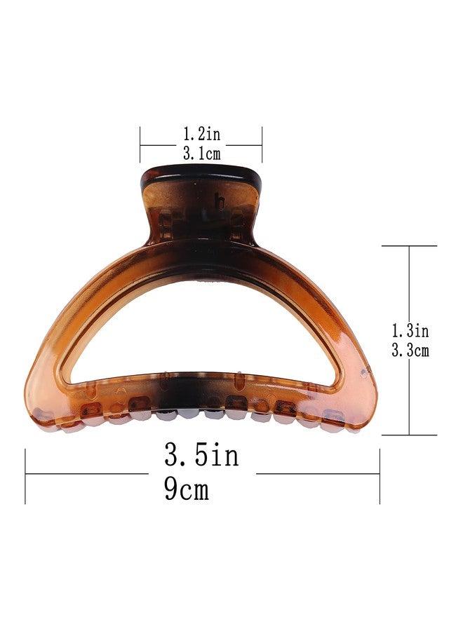 minihope 6 Pack Plastic Hair Claw Clips 3 Styles Nonslip Large Banana Clip Hair Clamps Perfect Jaw Hair Clips for Women Girls Accessories for Thin Thick Curly Hair Claws (2 colors) - Image 4