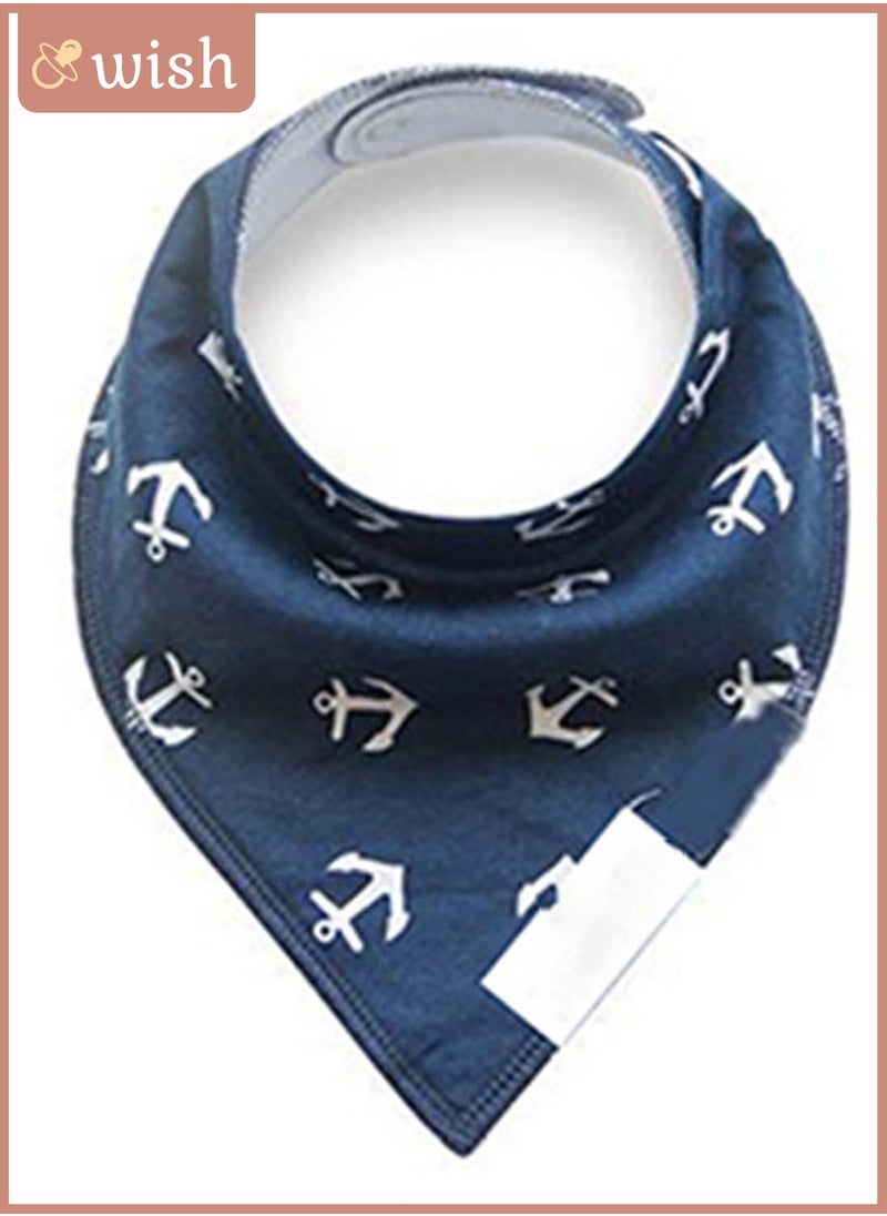 Wish Pack Of 4 Bandana Bibs - Organic Cotton - Anchor Ships  - Image 4