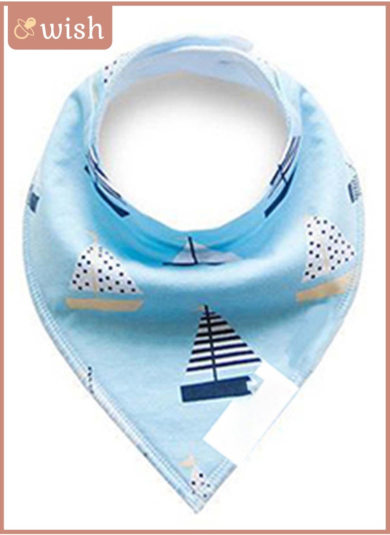 Wish Pack Of 4 Bandana Bibs - Organic Cotton - Anchor Ships  - Image 5