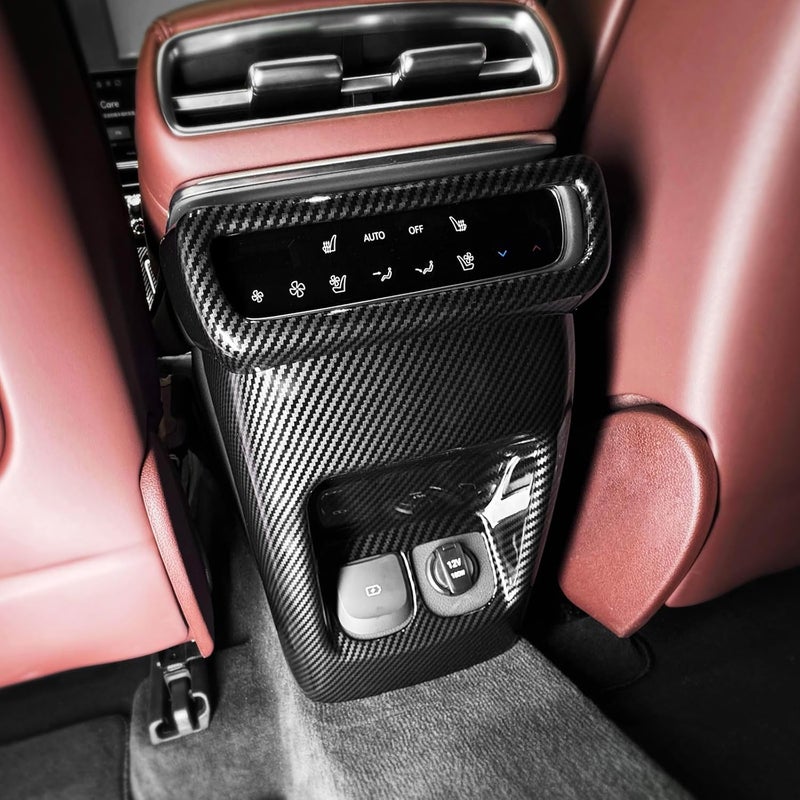 JUIVEEL Car Rear Air Vent Outlet Cover for Genesis GV80 2025 - Carbon Fiber Style - Image 5