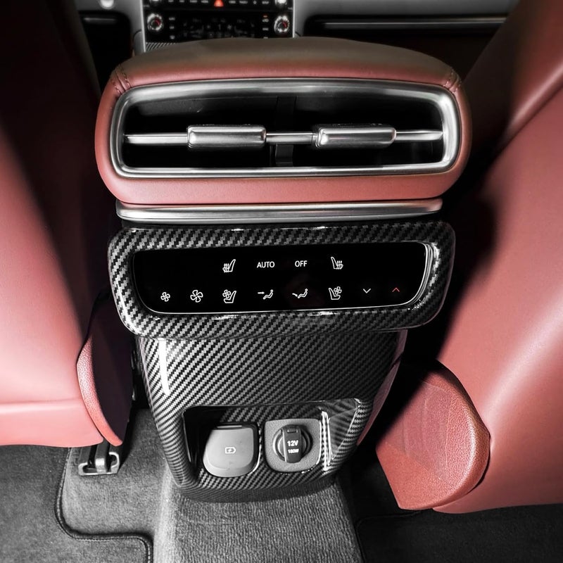 JUIVEEL Car Rear Air Vent Outlet Cover for Genesis GV80 2025 - Carbon Fiber Style - Image 3