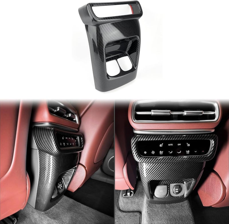 JUIVEEL Car Rear Air Vent Outlet Cover for Genesis GV80 2025 - Carbon Fiber Style - Image 1