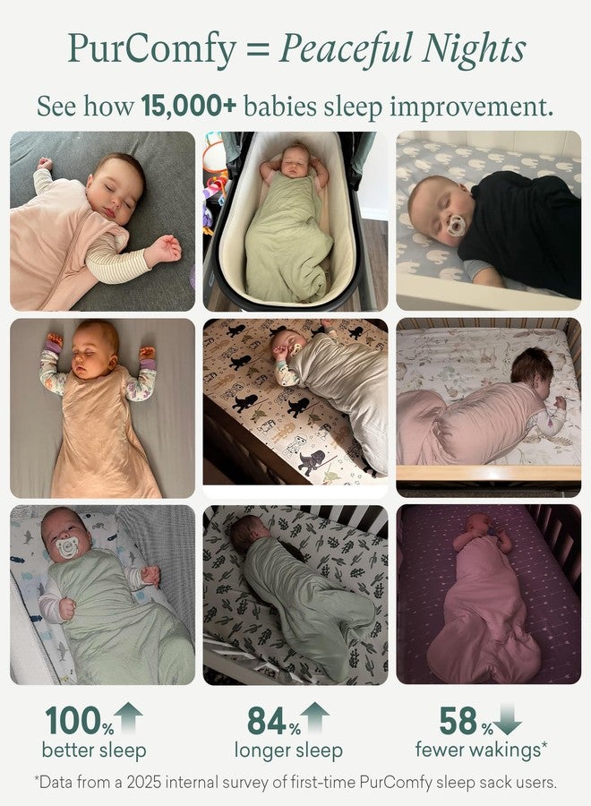 PurComfy Supersoft Sleep Sack 1.0 TOG, Premium Bamboo Viscose Baby Sleeping Bag, 2-Way Safe Zipper Sleep Sacks 6-15 Months (Sage) - Image 3