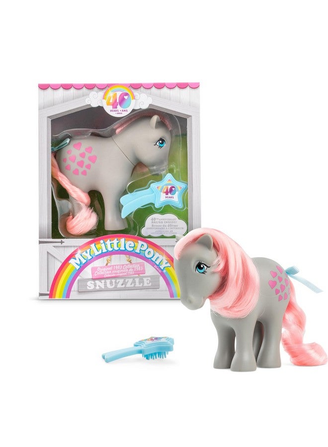 my little Pony حصانتي الصغيرة، الذكرى الأربعين، 4 إنش سنزل، مجموعة 1983 الأصلية، شعر وذيل طويل قابل للتسريح، تمثال حركة، رائع للأطفال، toddlers، الفتيات، أعمار 4+ - Image 1