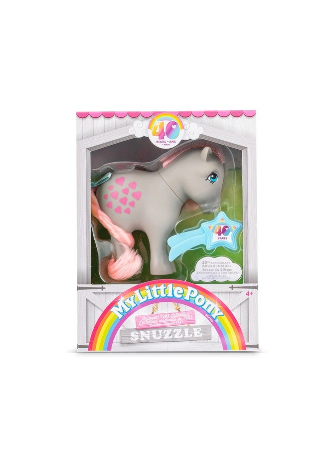 my little Pony حصانتي الصغيرة، الذكرى الأربعين، 4 إنش سنزل، مجموعة 1983 الأصلية، شعر وذيل طويل قابل للتسريح، تمثال حركة، رائع للأطفال، toddlers، الفتيات، أعمار 4+ - Image 4