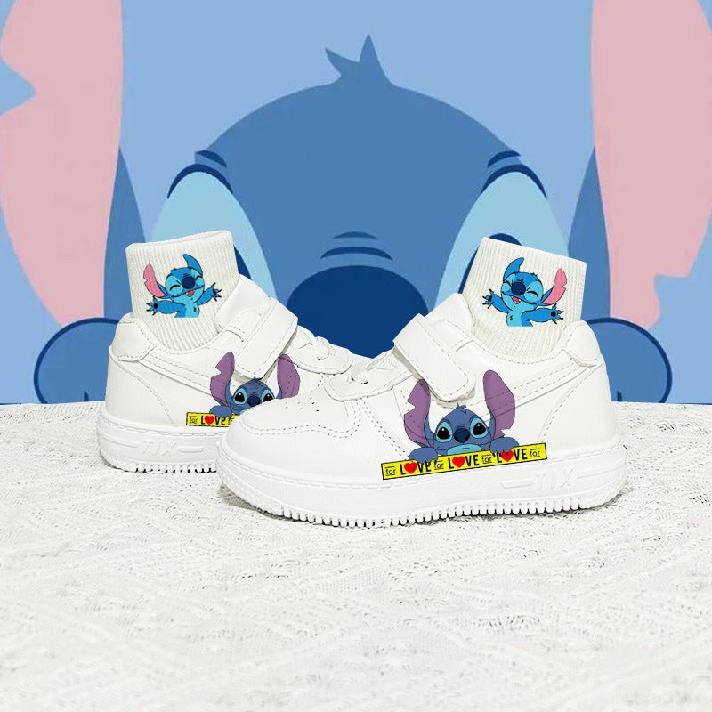 2025 Kidsren'S Shoes White Shoes Export Men And Women Cartoon Leather Boys And Girls White Sneakers Kidsren'S School Boys Breathable - Image 5