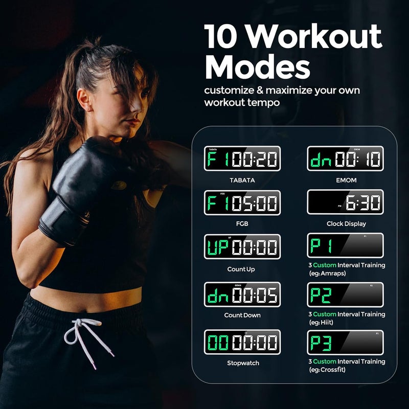 REACHER Portable Gym Timer Clock - Countdown/UP Stopwatch with Strong Magnet and Adjustable Volume - Image 5