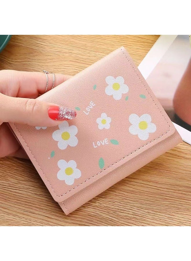 إسكدنيا محفظة صغيرة بتصميم قديم مستوحاة من الطراز الصيني، متعددة الوظائف بسعة كبيرة لحمل البطاقات، للطلاب في المرحلة المتوسطة، باللون الوردي الفاتح.