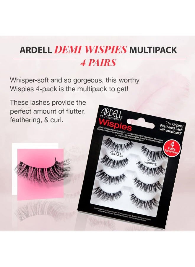 ARDELL Demi Wispies False Eyelashes, Black - Full Volume Demi Wispies, Reusable Strip Lashes for Eye Makeup Enhancement, 1 Pack - Image 3