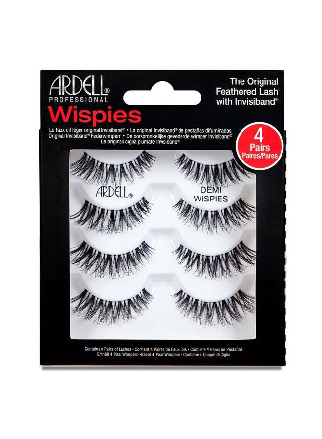 ARDELL Demi Wispies False Eyelashes, Black - Full Volume Demi Wispies, Reusable Strip Lashes for Eye Makeup Enhancement, 1 Pack - Image 1