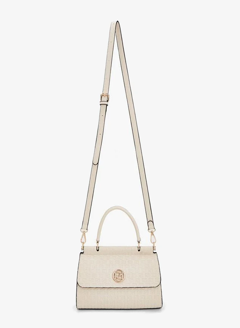 بابريكا Embossed Monogram Satchel Bag