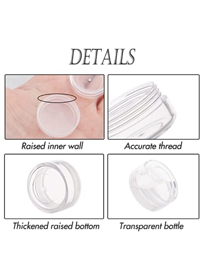 ZEJIA 3 Gram Sample Containers with Lids 200 Count Tiny Sample Jars 3ML Makeup Cosmetic Containers for Lip Balms Lotion Powder Beauty ProductsClear Lids - Image 4