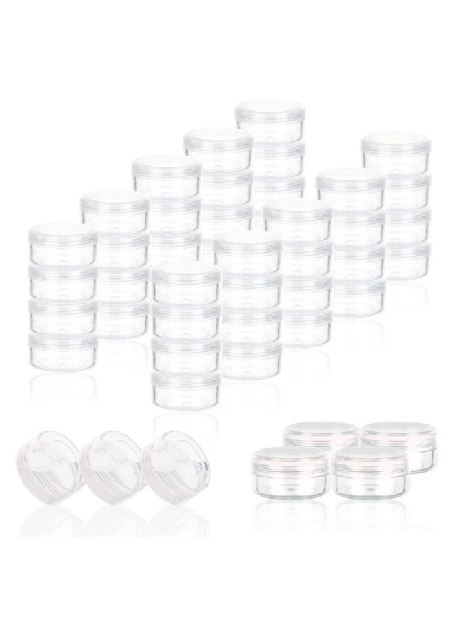 ZEJIA 3 Gram Sample Containers with Lids 200 Count Tiny Sample Jars 3ML Makeup Cosmetic Containers for Lip Balms Lotion Powder Beauty ProductsClear Lids - Image 3