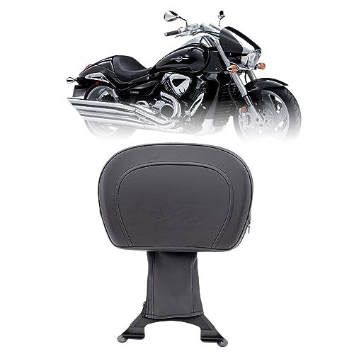 Kinglemc Adjustable Driver Rider Touring Backrest for Suzuki Boulevard M109R 2006-2019 (Black-Nod-Studded) - Image 1