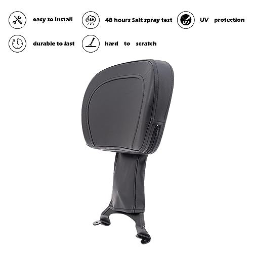 Kinglemc Adjustable Driver Rider Touring Backrest for Suzuki Boulevard M109R 2006-2019 (Black-Nod-Studded) - Image 2