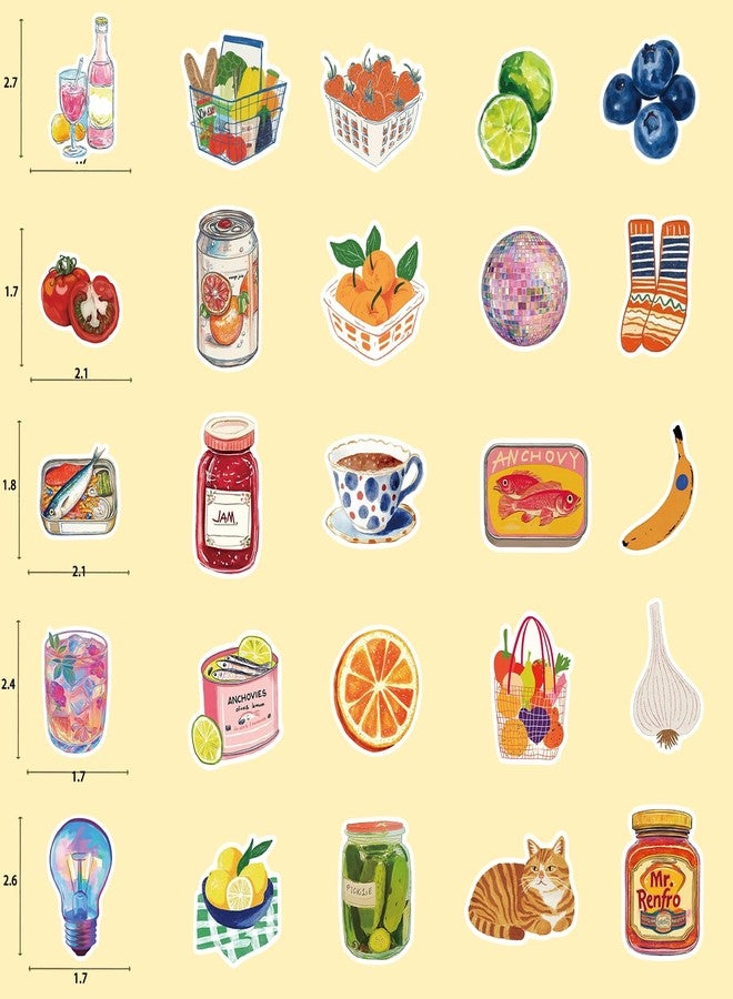 MKZ 100 PCS Vintage Aesthetic Stickers Cute Coquette Stickers Food Sticker Journaling Scrapbooking Sticker Pack for Adult - Image 2