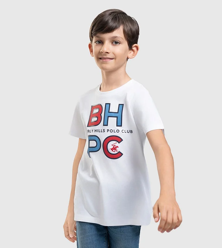 Monogram Embossed Crew Neck T-Shirt