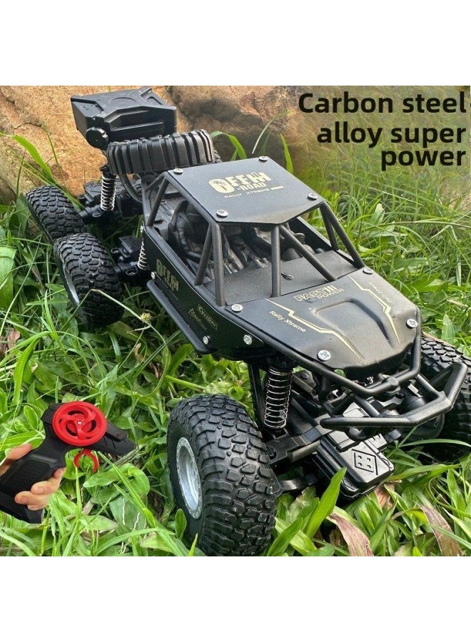 Oversized High-speed Alloy Remote Control Car Six-wheel Four-wheel Drive Climbing Big Foot Off-road Vehicle Boy Electric Children's Toy Car-Colour:Four-wheel Climbing Off-road Remote Control Car [black] - Image 2