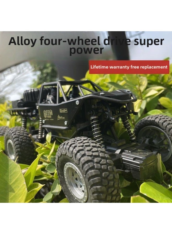Oversized High-speed Alloy Remote Control Car Six-wheel Four-wheel Drive Climbing Big Foot Off-road Vehicle Boy Electric Children's Toy Car-Colour:Four-wheel Climbing Off-road Remote Control Car [black] - Image 3