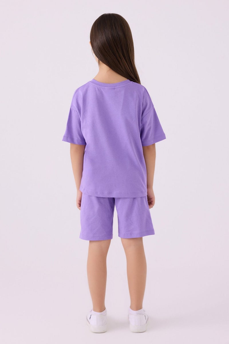 U.S. Polo Assn. Girls Lavender Bermuda Set  - Image 5