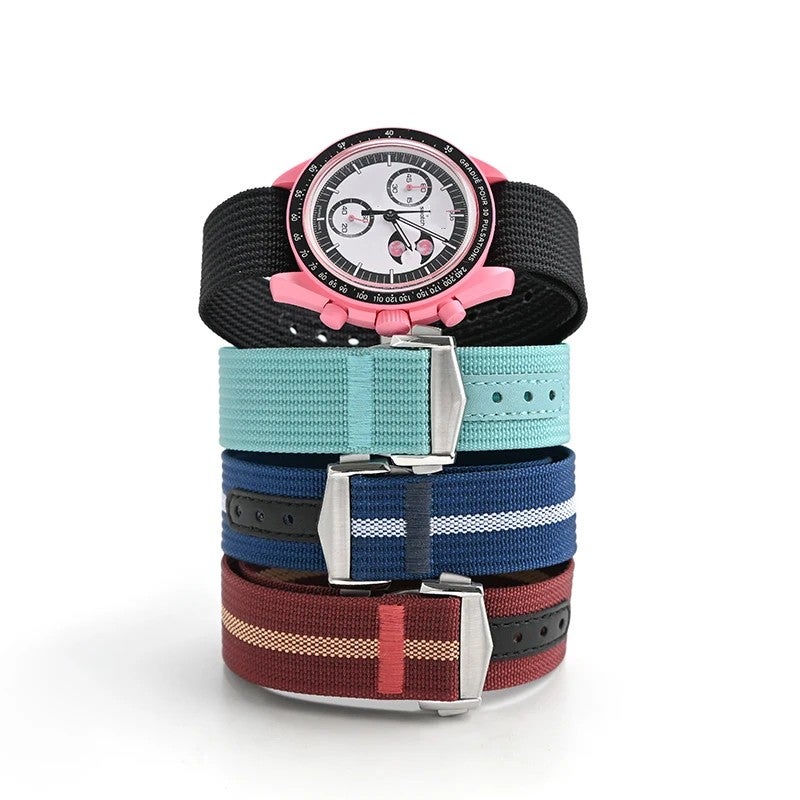Bluejw Premium Breathable 20mm 22mm Ballistic Ribbed Nylon Watch Strap Replacement Band for Men – Durable Fabric Smartwatch Band Compatible with Various Watch Models - Image 2
