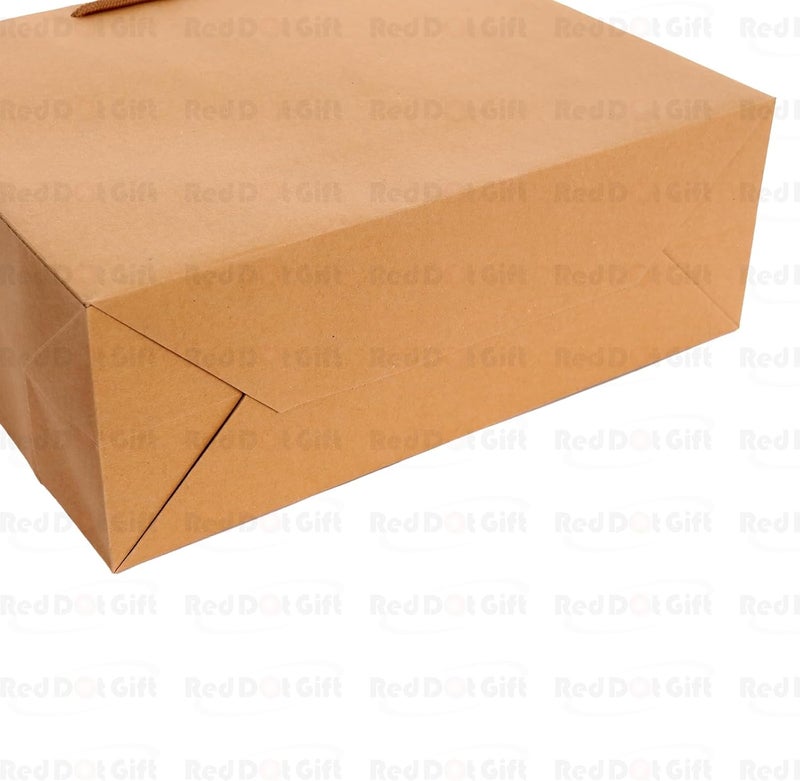 Red Dot Gift® 10 Pack Kraft Paper Gift Bags - Heavy Duty 250GSM with Rope Handles - Image 5