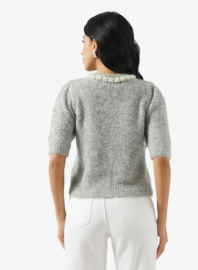 VERO MODA Ocean O-Neck Jewellery Cardigan