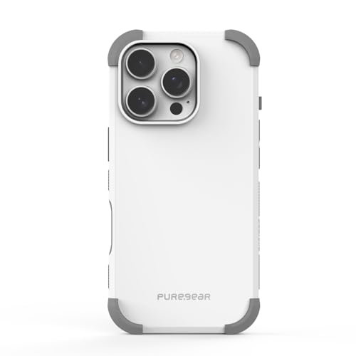PureGear DualTek Case for Apple iPhone 16 Pro Max 2024 69 Military Tested and Approved Protection HeavyDuty Durable Protective iPhone 16 Pro Max Case Drop Test Certification of 20ft White - Image 1