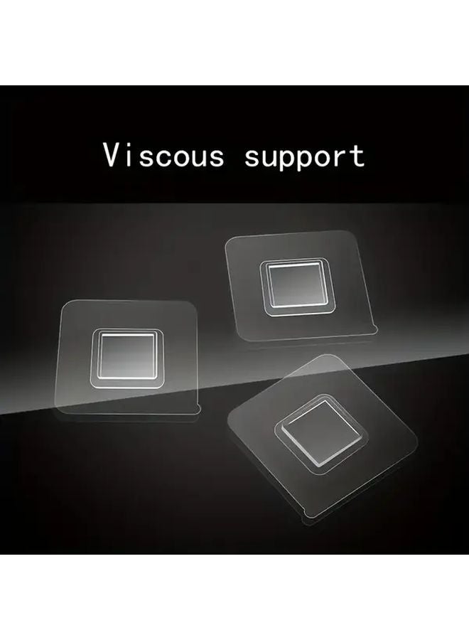 Transparent Plastic Wall Hooks Waterproof Adhesive No Drill Installation Space Saving - Image 5