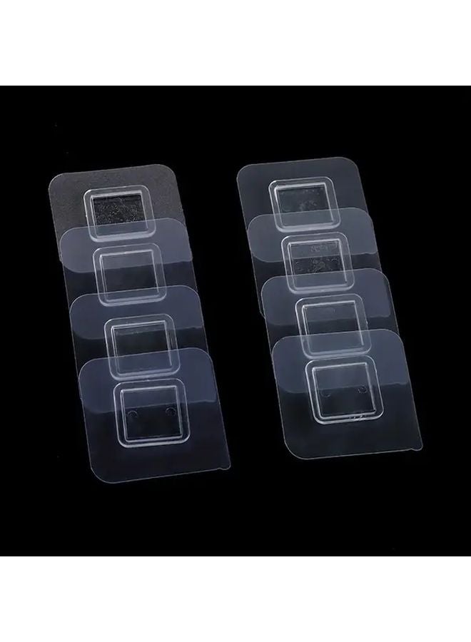 Transparent Plastic Wall Hooks Waterproof Adhesive No Drill Installation Space Saving - Image 4