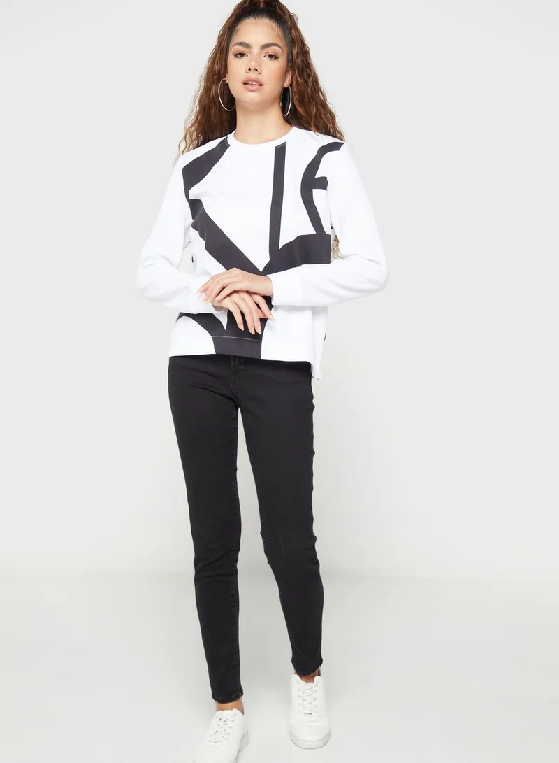 CALVIN KLEIN Round Neck Graphic Sweatshirt