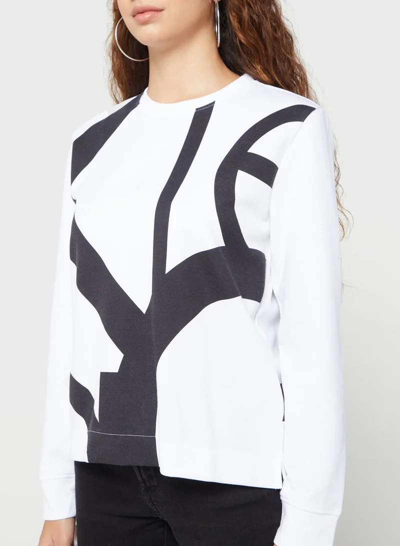 CALVIN KLEIN Round Neck Graphic Sweatshirt