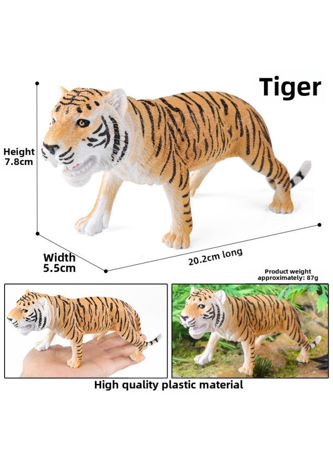 Children's Simulation Wildlife Large Tiger Lion Giraffe Hippo Elephant Zebra Cognitive Model Toy