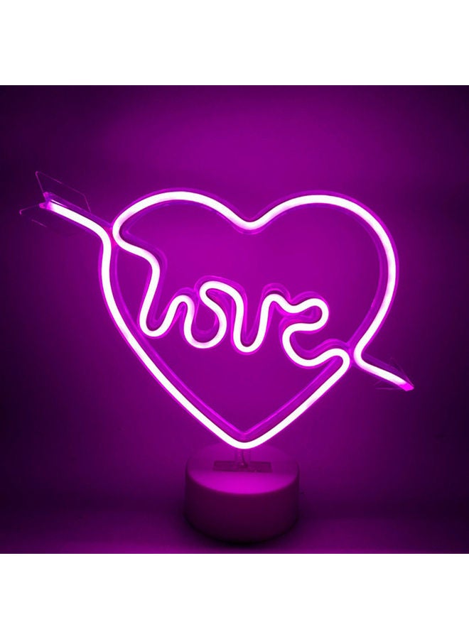 Halamodo Love Heart Shaped Sign for Wall Decor,Adjustable Brightness Love Led Lights Sign,Rechargeable Neon Light for Home Decoration Valentine's Day - Image 2