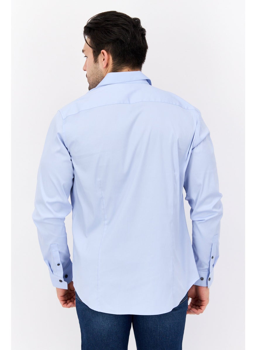 Men Regular Fit Solid Long Sleeves Casual Shirt, Blue - pzsku/Z012C5A243A0C60939962Z/45/_/1732111862/b8c2e5b1-822d-4818-bac0-81c5d1fbcc7f